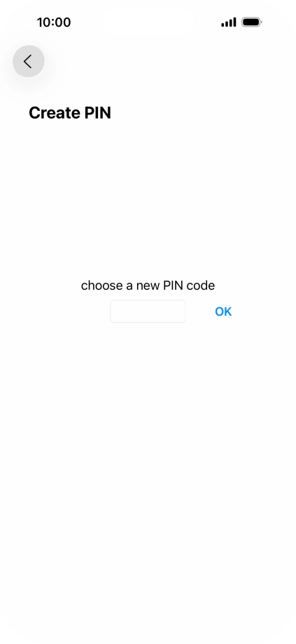 Key in a new four-digit PIN and press OK.