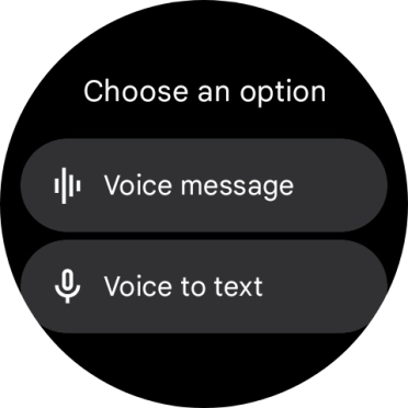Press the required setting and follow the instructions on the screen to record and send the required reply.