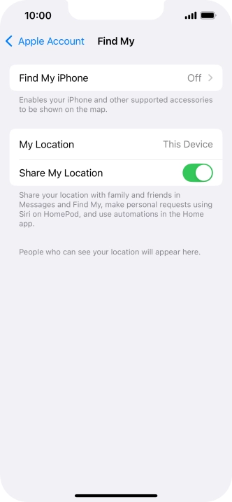 Press Find My iPhone. Press Find My iPhone.
