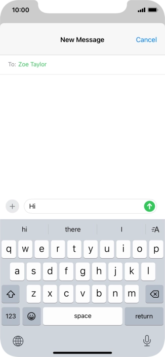 Press the send icon. Press the send icon.