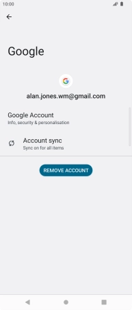 Press Account sync.