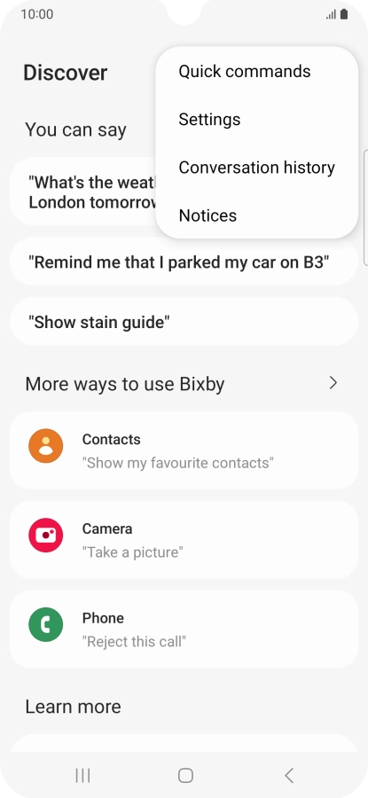 Press Settings.