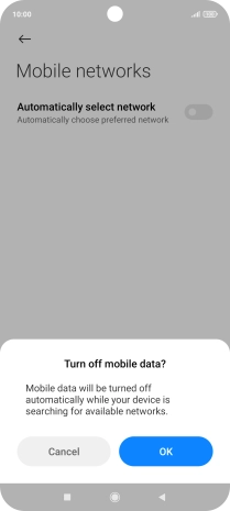 Press OK and your phone will search for networks. Press OK and your phone will search for networks.