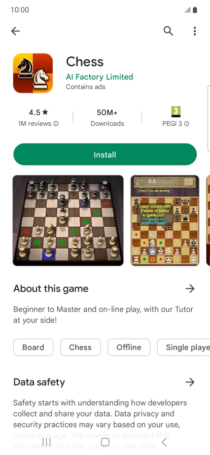 Press Install and follow the instructions on the screen to install the app. Press Install and follow the instructions on the screen to install the app.