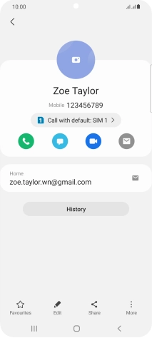 Press the call icon next to the required SIM.