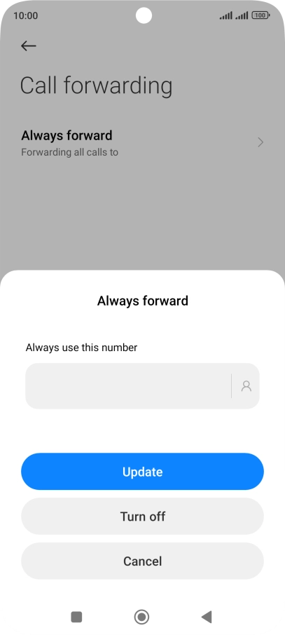 Press Turn off. Press Turn off.