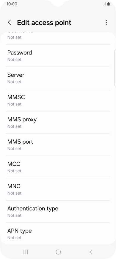 Press MMS port. Press MMS port.