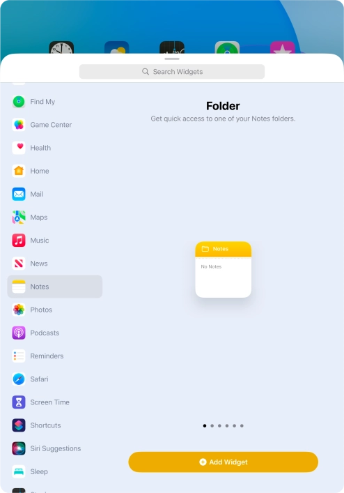 Press Add Widget. Press Add Widget.