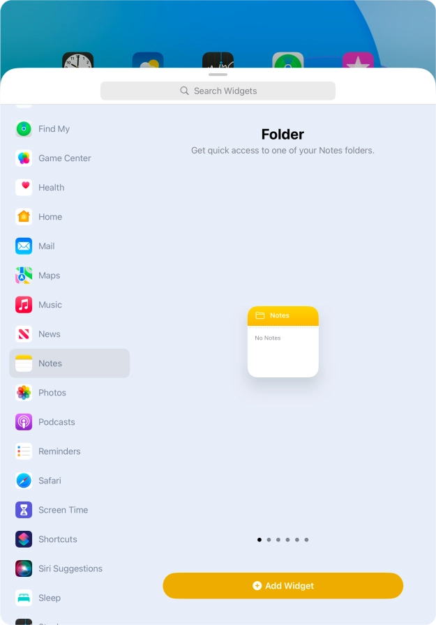 Press Add Widget. Press Add Widget.