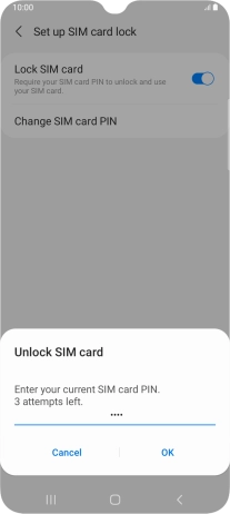 Key in your PIN and press OK. Key in your PIN and press OK.