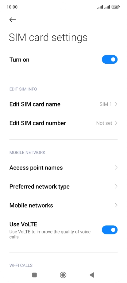 Press Access point names. Press Access point names.
