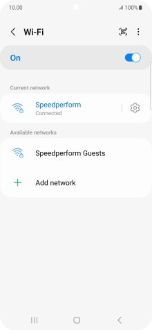 Press the settings icon next to the Wi-Fi network you're connected to.