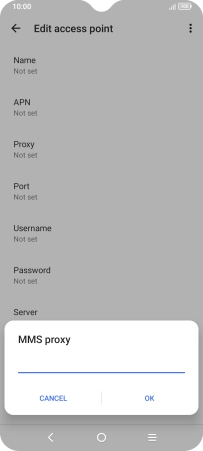 Key in 212.183.137.012 and press OK. Key in 212.183.137.012 and press OK.
