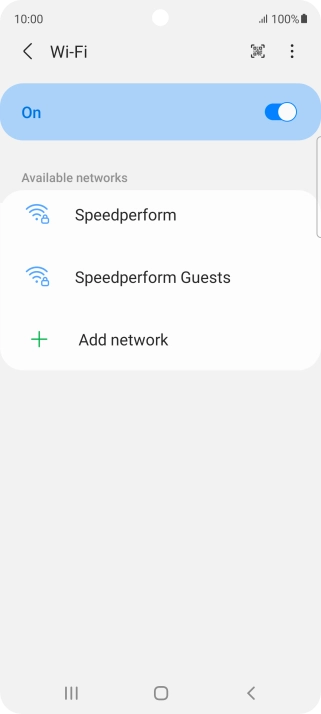 Press the required Wi-Fi network. Press the required Wi-Fi network.