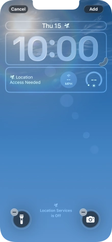 To customise the way the lock screen date is displayed, press the date widget and follow the instructions on the screen to select the required widget display mode.