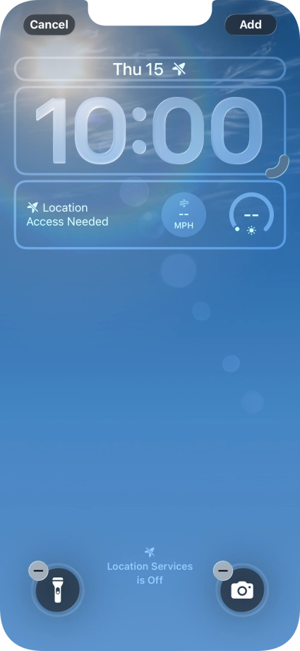To customise the way the lock screen date is displayed, press the date widget and follow the instructions on the screen to select the required widget display mode.