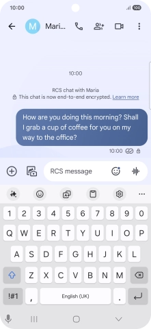 Start a conversation and press the AI icon. Start a conversation and press the AI icon.