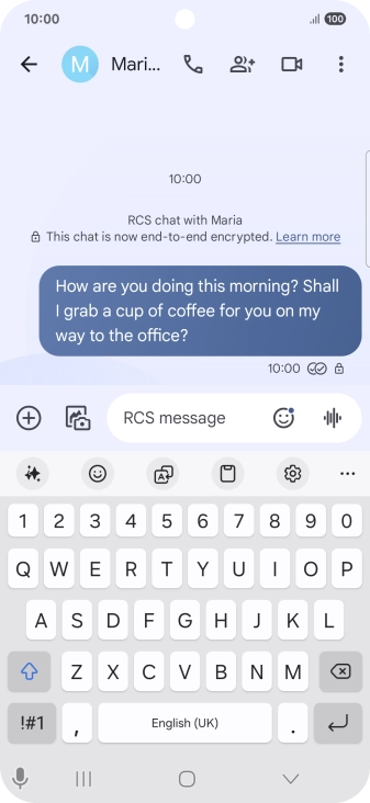 Start a conversation and press the AI icon. Start a conversation and press the AI icon.
