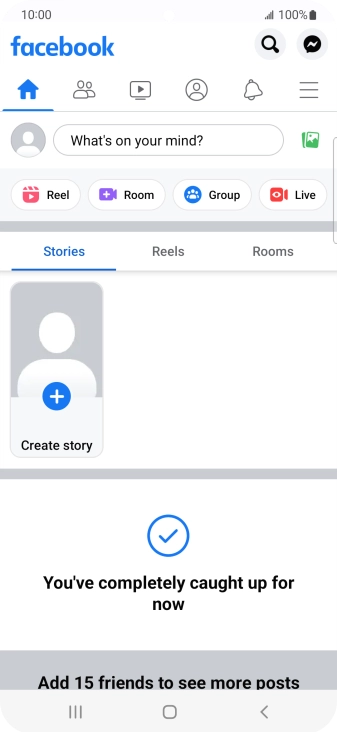 Press the text input field. Press the text input field.