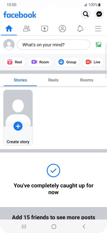 Press the text input field. Press the text input field.