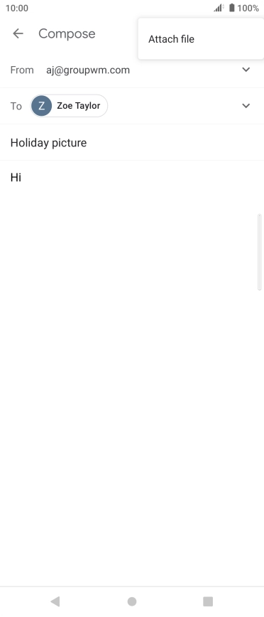 Press Attach file and go to the required folder.
