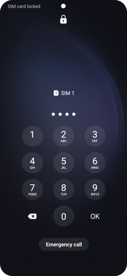 If your SIM is locked, key in your PIN and press OK.