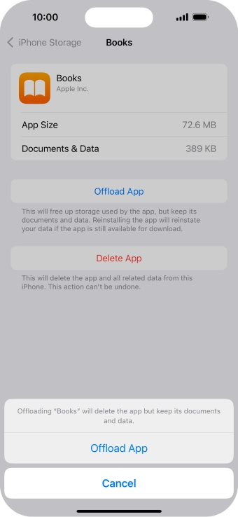 Press Offload App.