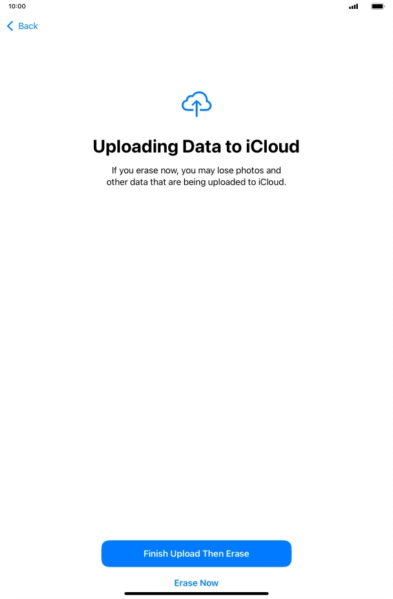 Press Erase Now.