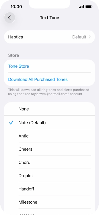 Press the required message tones to hear them.