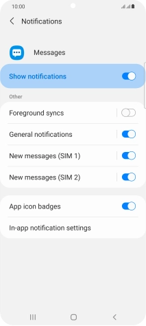 Press the indicator next to 
