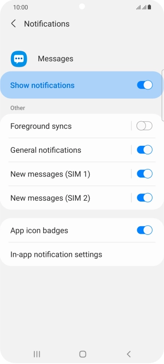 Press the indicator next to 