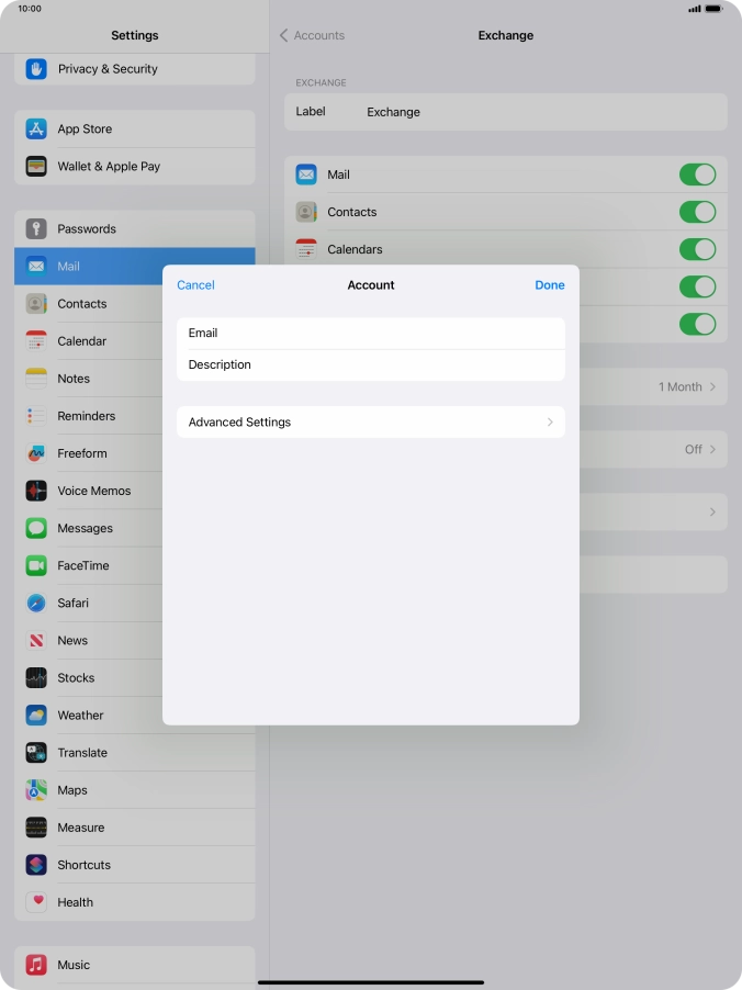 Press Advanced Settings. Press Advanced Settings.