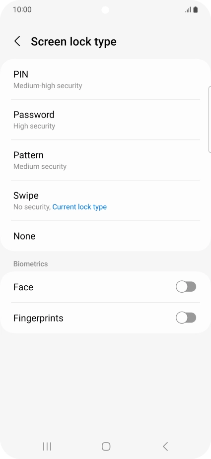 Press Fingerprints.