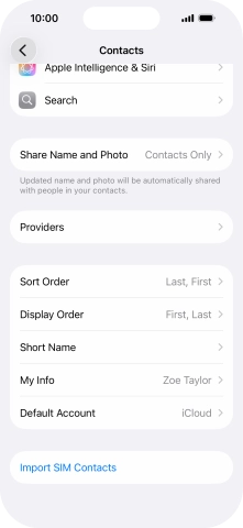 Press Import SIM Contacts. Press Import SIM Contacts.