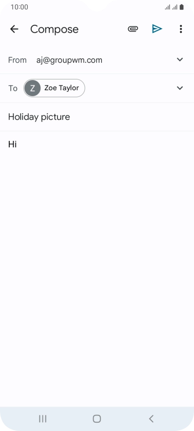 Write the required text and press the send icon.