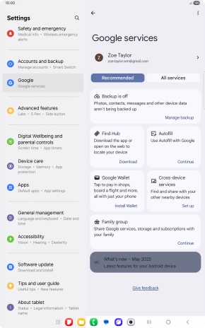 Press Manage backup. Press Manage backup.