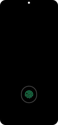 Place your finger on the fingerprint sensor to unlock your phone.