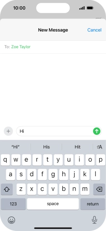 Press the send icon.