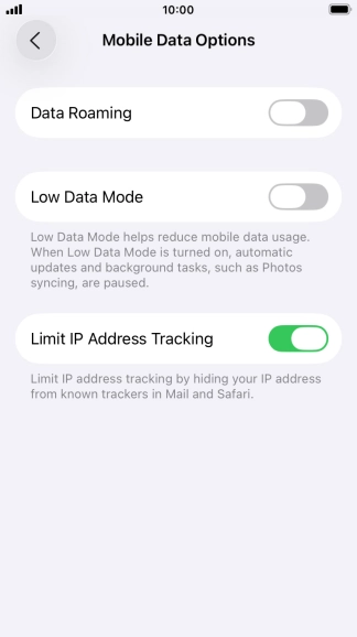 Press the indicator next to Press the indicator next to