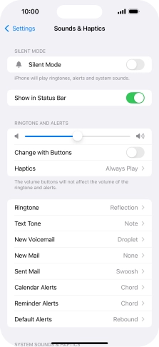 Press Text Tone.