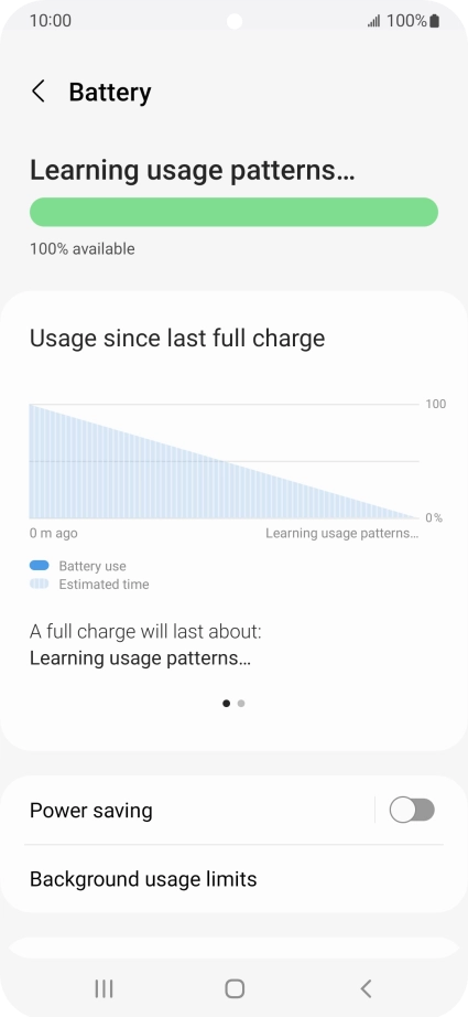 Press Power saving. Press Power saving.