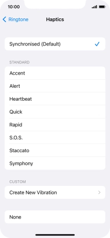 Press the required setting to turn on the function.