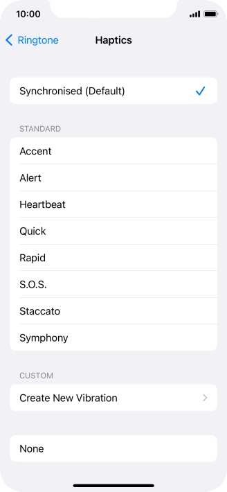 Press the required setting to turn on the function.