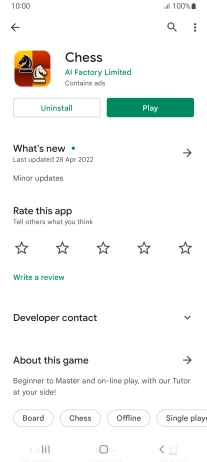 Press Uninstall.