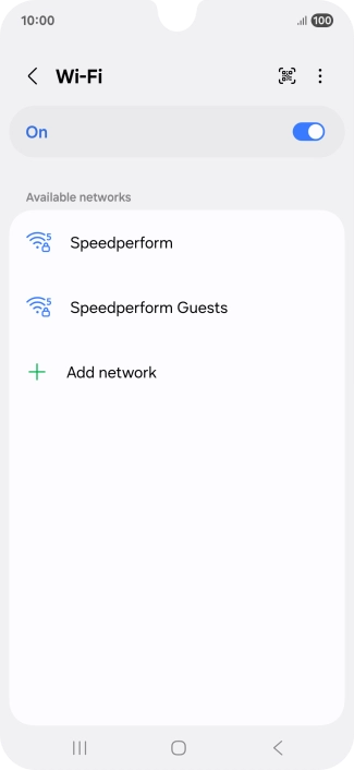 Press the menu icon.
