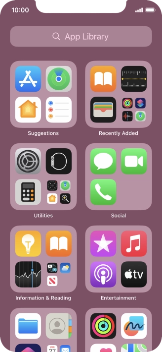 Press the required app. Press the required app.