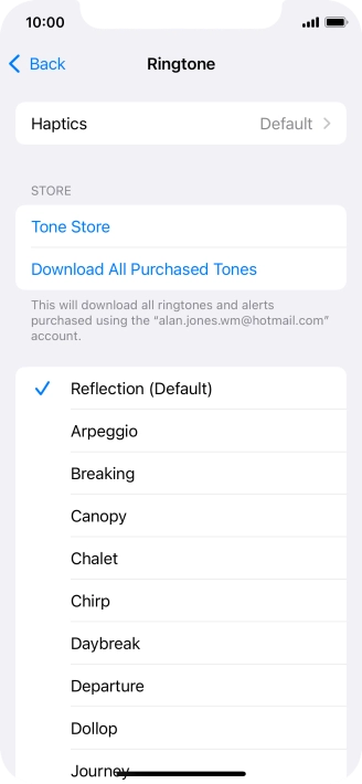 Press the required ring tones to hear them.