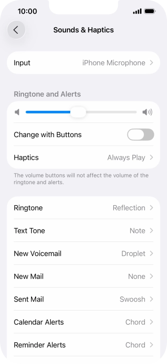 Press Text Tone.