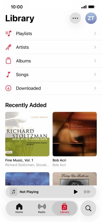 Press Playlists.