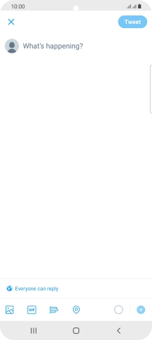 Press the text input field. Press the text input field.